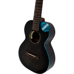 Flight Nighthawk Tenor Electro Ukulele - Black Stain : All Solid