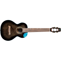Flight Nighthawk Tenor Electro Ukulele - Black Stain : All Solid