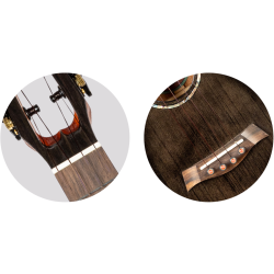 Flight Nighthawk Tenor Electro Ukulele - Black Stain : All Solid