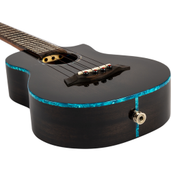 Flight Nighthawk Concert Electro Ukulele - Black Stain : All Solid