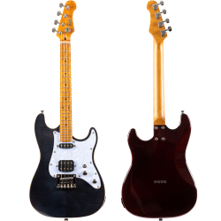 Pathfinder Tenor Electric Ukulele - Trans Black : Double-cut Shape. Solid body