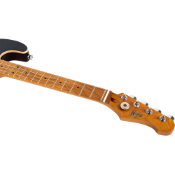 Pathfinder Tenor Electric Ukulele - Trans Black : Double-cut Shape. Solid body
