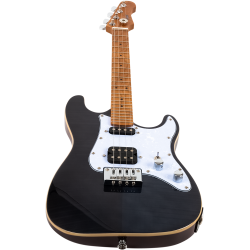 Pathfinder Tenor Electric Ukulele - Trans Black : Double-cut Shape. Solid body