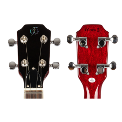 Flight Pioneer Solid Body Cherry Red Electric Ukulele
