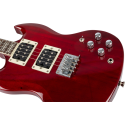 Flight Pioneer Solid Body Cherry Red Electric Ukulele