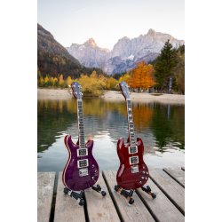 Flight Pioneer Solid Body Cherry Red Electric Ukulele