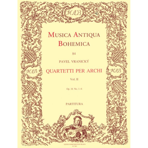 Quartetti per archi II - Vranicky, Pavel