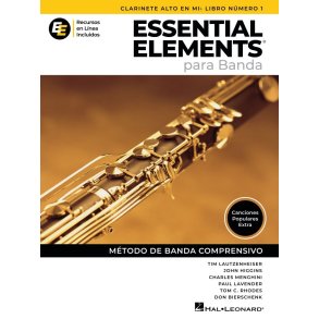 Essential Elements para Banda-ClarAlto en Mib Lib1: en Espa&ntilde;ol - Recursos en Linea Incluidos