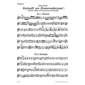 Spielmusik zum Sommernachtstraum - Purcell, Henry