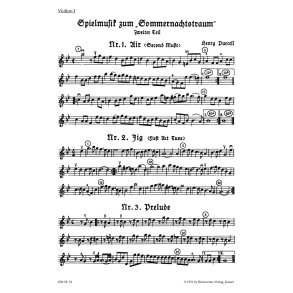 Spielmusik zum Sommernachtstraum - Purcell, Henry