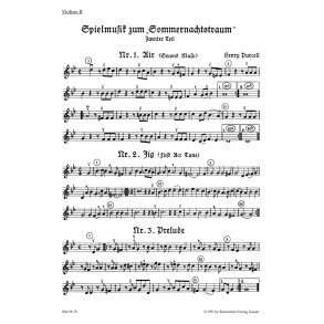 Spielmusik zum Sommernachtstraum - Purcell, Henry