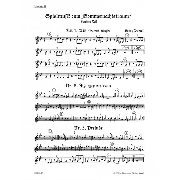 Spielmusik zum Sommernachtstraum - Purcell, Henry