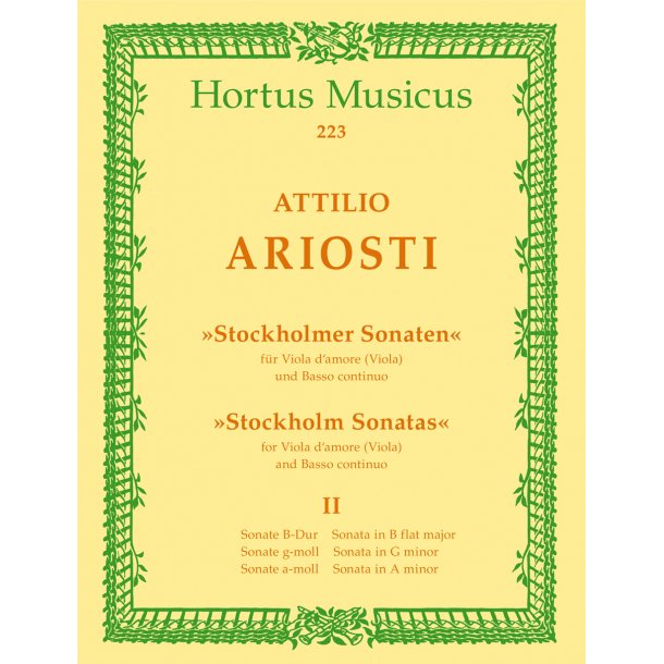 Six Sonatas "Stockholmer Sonatas" - Ariosti, Attilio