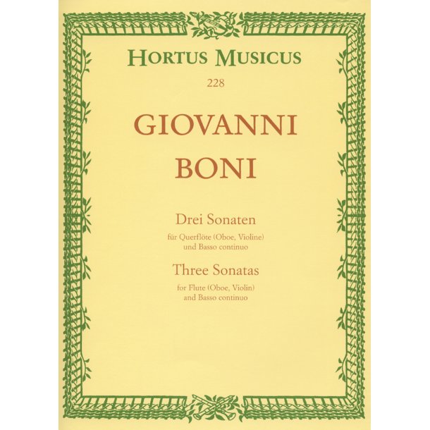 Three Sonatas - Boni, Giovanni