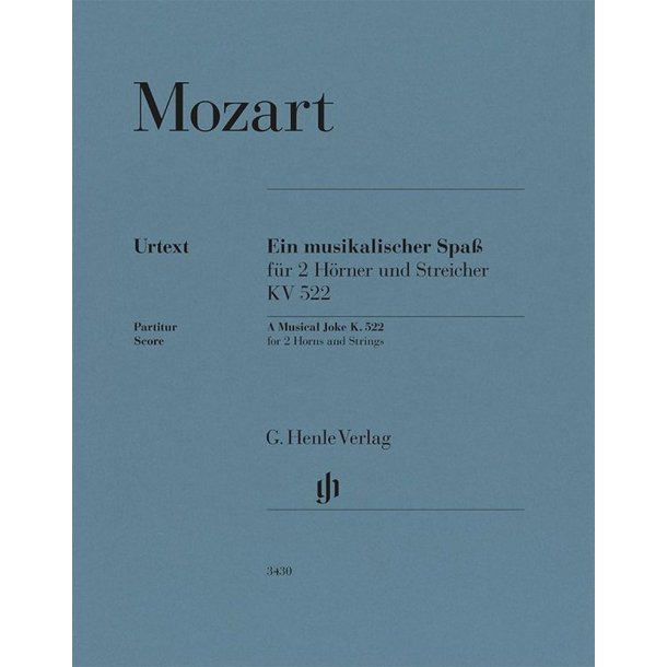 A Musical Joke K. 522: for 2 Violins, Viola, Basso and 2 Horns