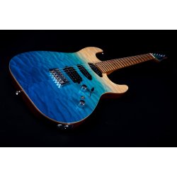 JS1000 Electric Guitar from Jet Guitars - Blue (Quilted Top) : Roasted Maple Fretboard