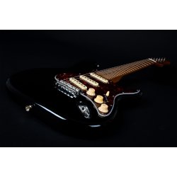 JS300 Electric Guitar from Jet Guitars  - Black : Roasted Maple Fretboard