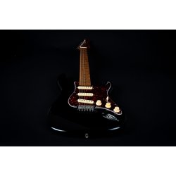 JS300 Electric Guitar from Jet Guitars  - Black : Roasted Maple Fretboard