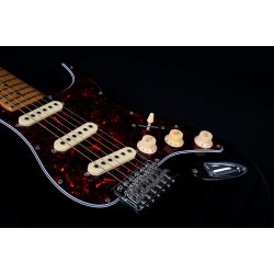 JS300 Electric Guitar from Jet Guitars  - Black : Roasted Maple Fretboard