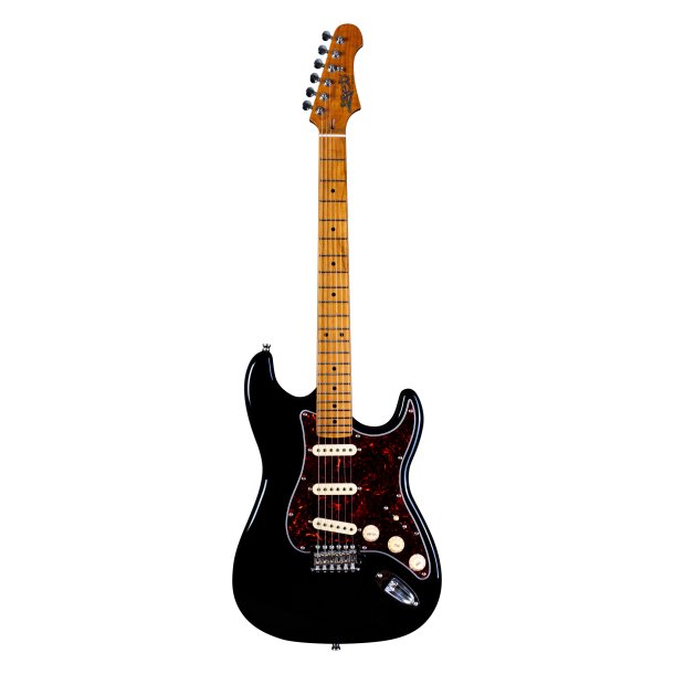 JS300 Electric Guitar from Jet Guitars  - Black : Roasted Maple Fretboard