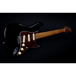 JS300 Electric Guitar from Jet Guitars  - Black : Roasted Maple Fretboard