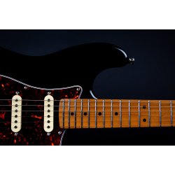 JS300 Electric Guitar from Jet Guitars  - Black : Roasted Maple Fretboard