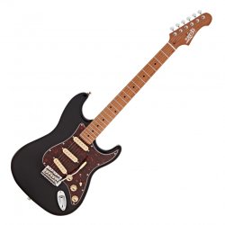 JS300 Electric Guitar from Jet Guitars  - Black : Roasted Maple Fretboard