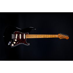 JS300 Electric Guitar from Jet Guitars  - Black : Roasted Maple Fretboard