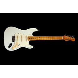 JS300 Electric Guitar from Jet Guitars  - White : Roasted Maple Fretboard