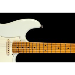 JS300 Electric Guitar from Jet Guitars  - White : Roasted Maple Fretboard