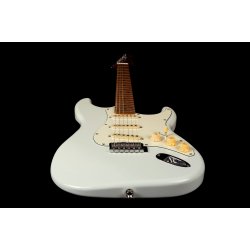 JS300 Electric Guitar from Jet Guitars  - White : Roasted Maple Fretboard