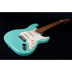 JS300 Electric Guitar from Jet Guitars - Green: Roasted Maple Fretboard