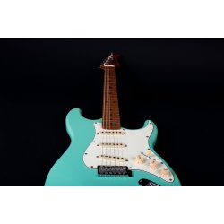 JS300 Electric Guitar from Jet Guitars - Green: Roasted Maple Fretboard
