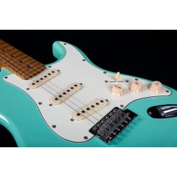 JS300 Electric Guitar from Jet Guitars - Green: Roasted Maple Fretboard