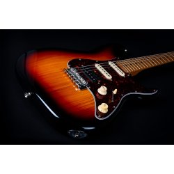 JS400 Electric Guitar from Jet Guitars  - Sunburst : Roasted Maple Fretboard