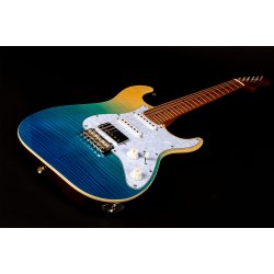 JS450 Elektrisk fra Jet Guitars - Trans Blue : Roasted Maple Fretboard