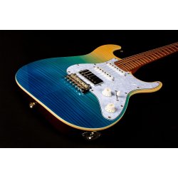 JS450 Elektrisk fra Jet Guitars - Trans Blue : Roasted Maple Fretboard