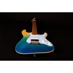 JS450 Elektrisk fra Jet Guitars - Trans Blue : Roasted Maple Fretboard