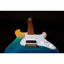 JS450 Elektrisk fra Jet Guitars - Trans Blue : Roasted Maple Fretboard