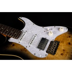 JS450 Elektrisk Guitar fra Jet Guitars  - Trans Brown (Spalted Top) : Rosewood Fretboard