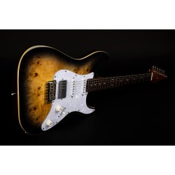 JS450 Elektrisk Guitar fra Jet Guitars  - Trans Brown (Spalted Top) : Rosewood Fretboard