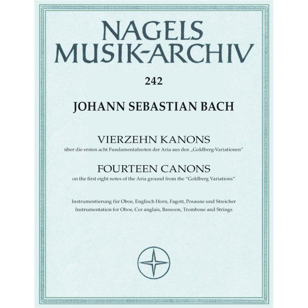 14 Kanons &uuml;ber die ersten acht Fundamentalnoten der Aria aus den "Goldberg-Variationen" - Bach, Johann Sebastian