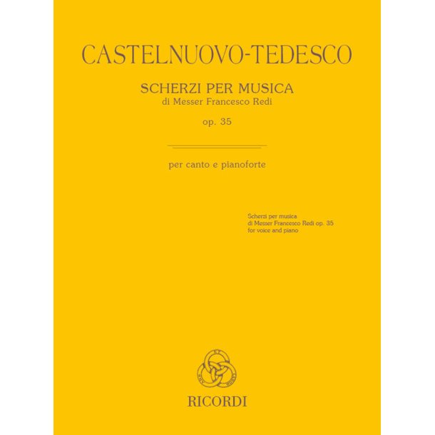 Scherzi per musica di Messer Francesco Redi op. 35: per canto e pianoforte | for voice and piano