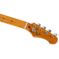 Pathfinder Tenor Electric Ukulele - Trans Blue : Double-cut Shape. Solid body