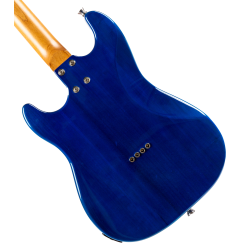 Pathfinder Tenor Electric Ukulele - Trans Blue : Double-cut Shape. Solid body