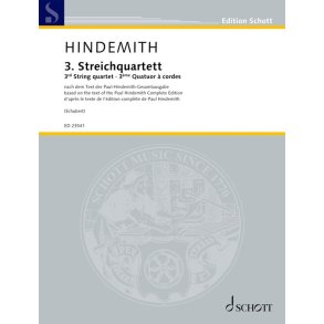 3. Streichquartett op. 16: herausgegeben nach dem Text der Paul-Hindemith-Gesamtausgabe von Giselher Schubert