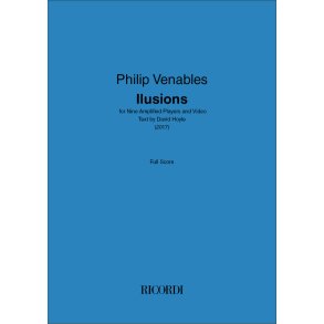 Ilusions: for Nine Amplified Players and VideoText by David Hoyle (2017)