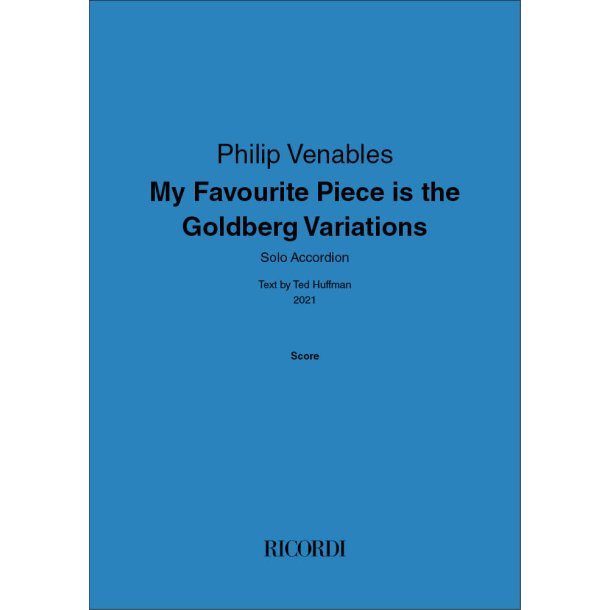 My Favourite Piece is the Goldberg Variations: Solo Accordion