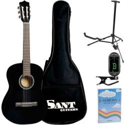Begynder guitarpakke m. Sant CJ-36-BK spansk 3/4 brneguitar sort