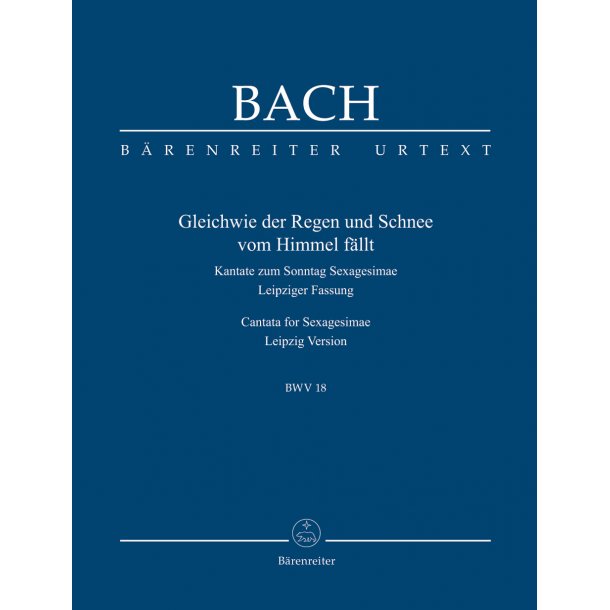 Like as the Raindrops and Snow from Heaven fall - Bach, Johann Sebastian